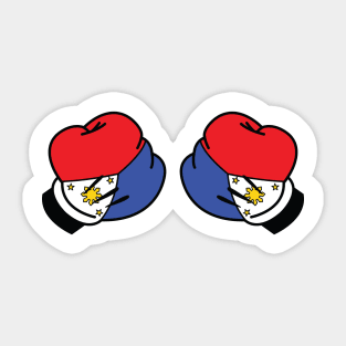 Mickey Filipino Flag Boxing Gloves by AiReal Apparel Sticker